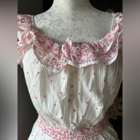 LoveShackFancy Cream and Floral Dress - Picture 3 of 6